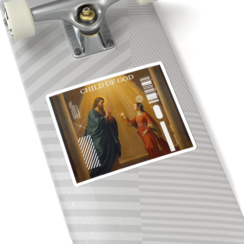 Child of God Religious Kiss-Cut Sticker — Christian Faith Laptop Decal