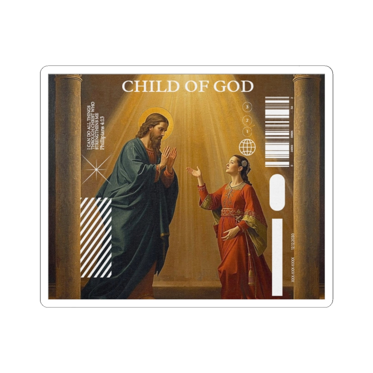 Child of God Religious Kiss-Cut Sticker — Christian Faith Laptop Decal