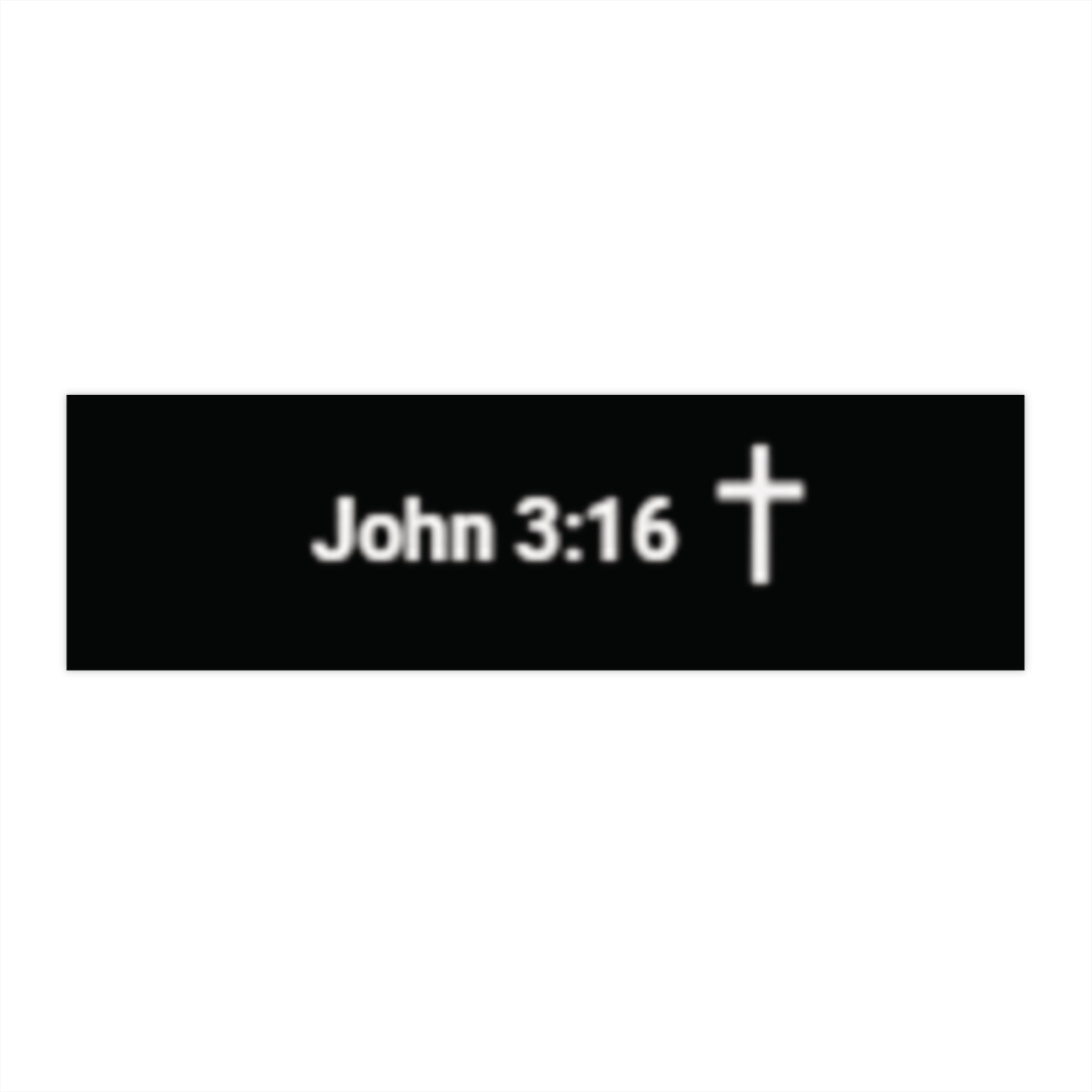 John 3:16 Cross Bumper Sticker — Christian Faith Vinyl Decal